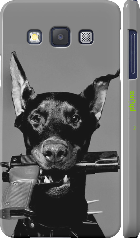

Plástico mate 3D Capa "Doberman" para Samsung Galaxy A3 A300H, Cinzento