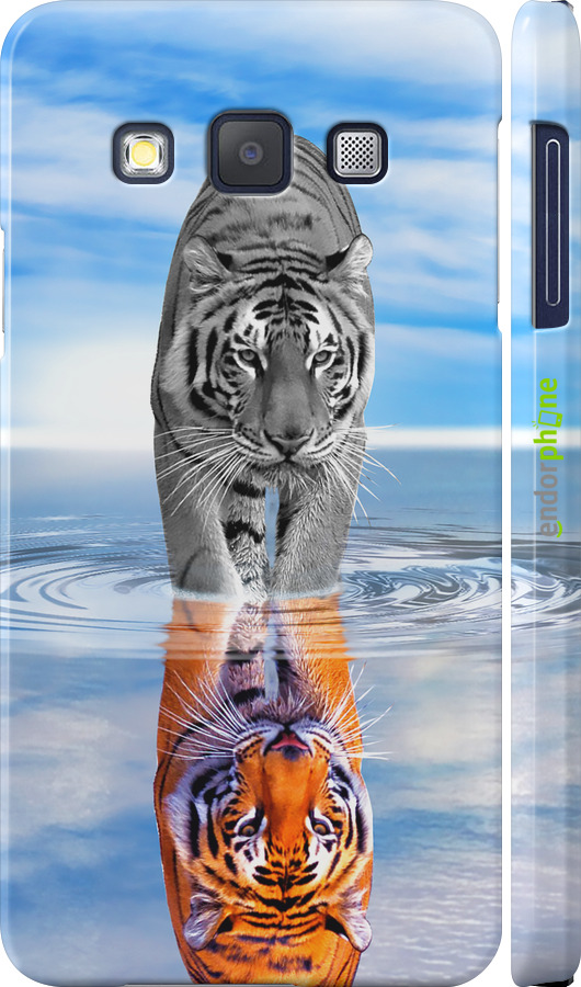 3D пластиковый матовый чехол Тигр для Samsung Galaxy A3 A300H - 6016m-72 изображение 