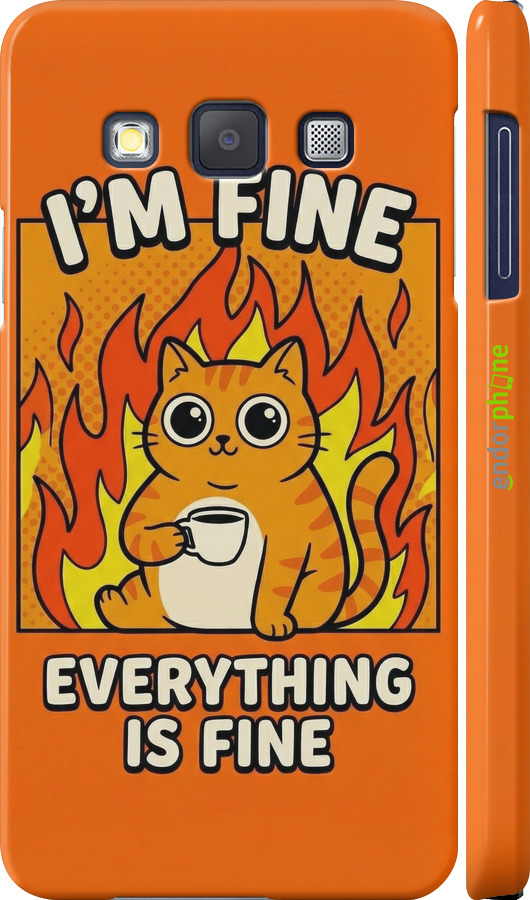 3D пластиковый матовый чехол Funny Cat для Samsung Galaxy A3 A300H - 6786m-72 изображение 