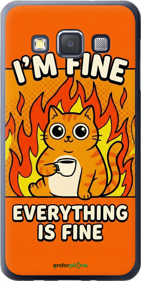 2D пластиковый чехол Funny Cat для Samsung Galaxy A3 A300H - 6786t-72 изображение 