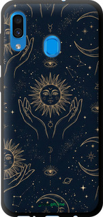 TPU чехол Celestial Harmony: Sun & Moon Gold Mystic Pattern для Samsung Galaxy A20 2019 A205F - 6778b-1761 изображение 