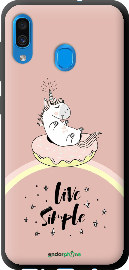 TPU чехол Единорожка в пончике для Samsung Galaxy A30 2019 A305F - 4282b-1670 изображение 