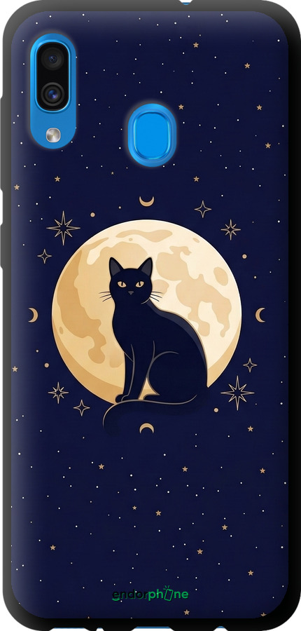 TPU чехол Cute Cat Celestial/Witchy для Samsung Galaxy A20 2019 A205F - 6787b-1761 изображение 