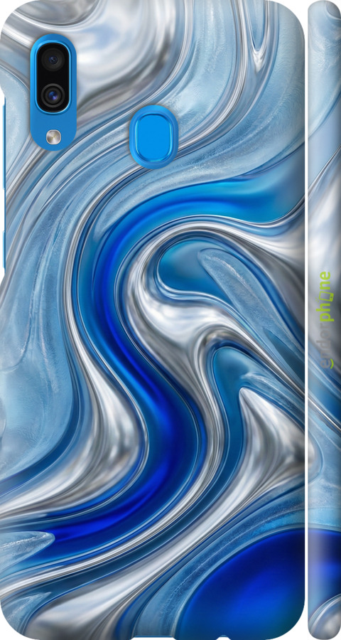 3D пластиковий матовий чехол Liquid Chrome для Samsung Galaxy A30 2019 A305F - 6781m-1670 изображение 