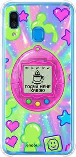 Силикон с усиленными углами чехол Y2K Aesthetic Retro Pet: Годуй мене кавою для Samsung Galaxy A30 2019 A305F - 6784sp-1670 изображение 