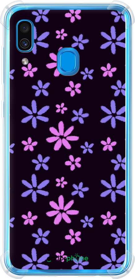 Силикон с усиленными углами чехол с  цветами для Samsung Galaxy A30 2019 A305F - 6258sp-1670 изображение 