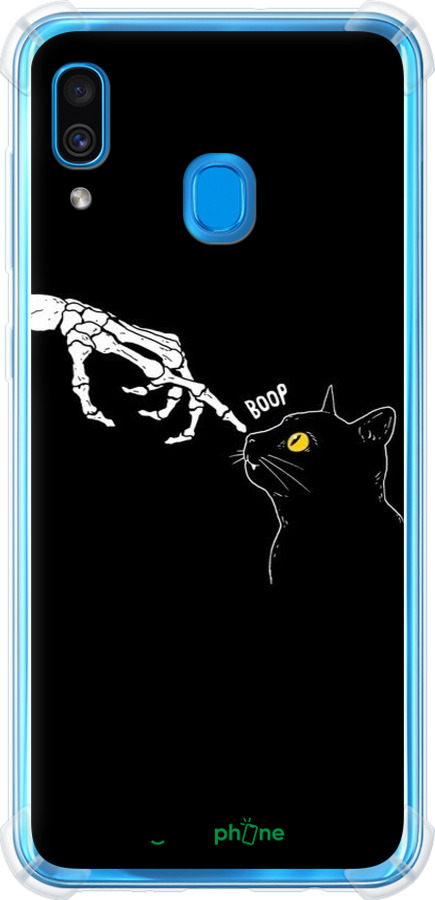 Силіконовий протиударний с посиленими кутами чехол Кішка для Samsung Galaxy A30 2019 A305F - 6505sp-1670 изображение 