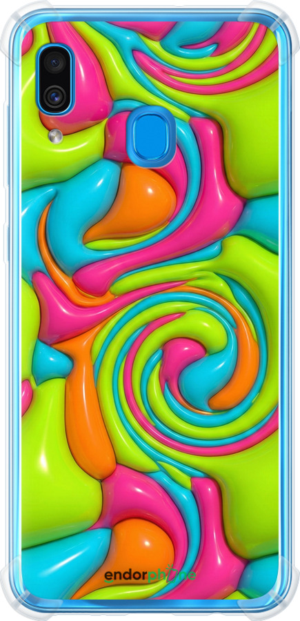 Силикон с усиленными углами чехол Y2K Jelly Dream для Samsung Galaxy A30 2019 A305F - 6780sp-1670 изображение 