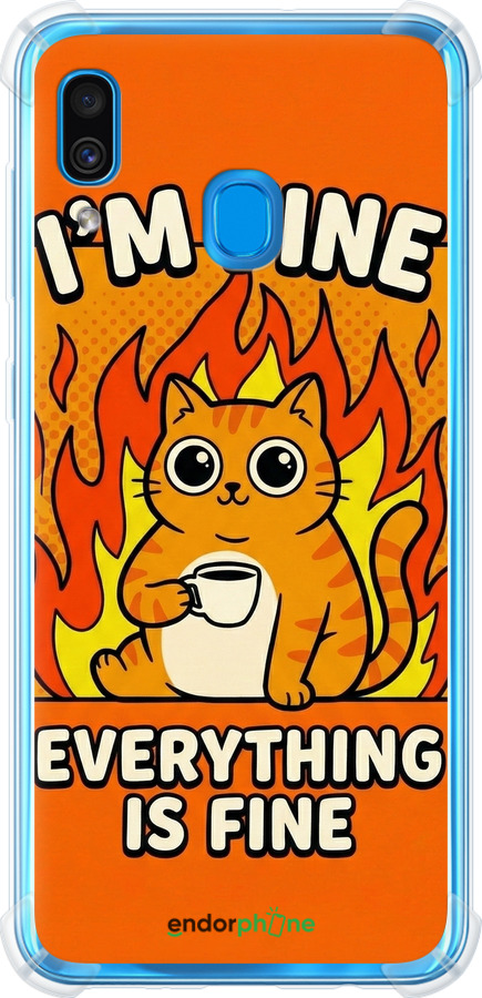 Силикон с усиленными углами чехол Funny Cat для Samsung Galaxy A30 2019 A305F - 6786sp-1670 изображение 