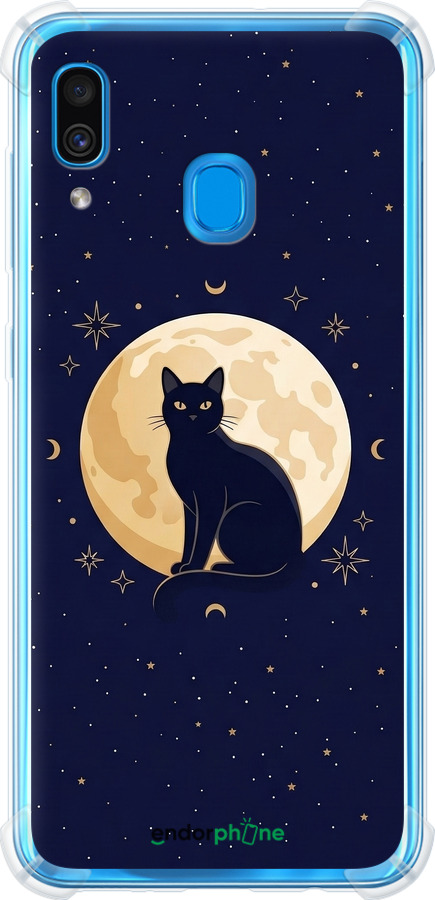 Силикон с усиленными углами чехол Cute Cat Celestial/Witchy для Samsung Galaxy A30 2019 A305F - 6787sp-1670 изображение 