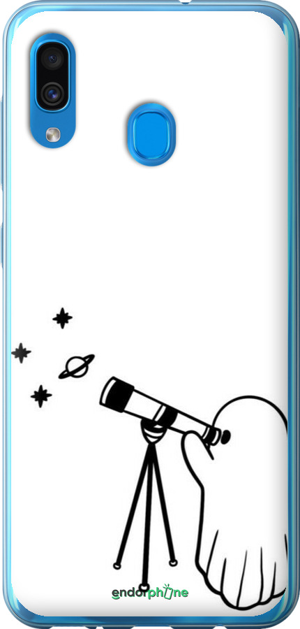 2D пластиковий чехол Привид астроном для Samsung Galaxy A20 2019 A205F - 6444t-1761 изображение 