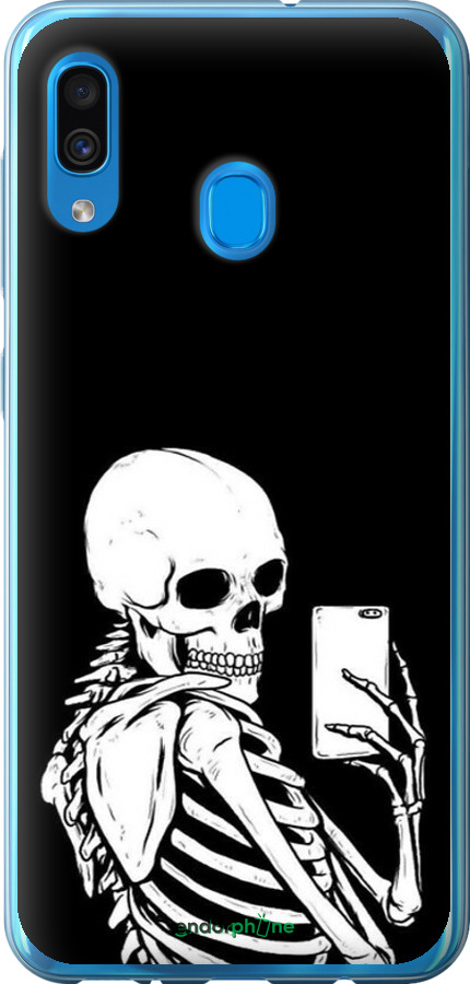 2D пластиковый чехол Скелет делает Selfie для Samsung Galaxy A30 2019 A305F - 6535t-1670 изображение 