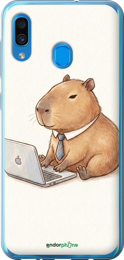 2D пластиковый чехол Funny Capybara CEO Working для Samsung Galaxy A30 2019 A305F - 6777t-1670 изображение 