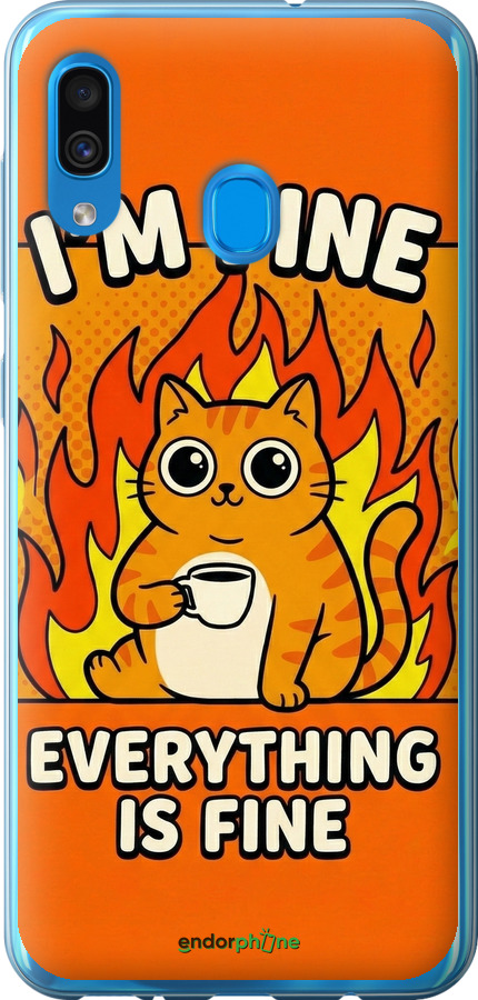 Силиконовый чехол Funny Cat для Samsung Galaxy A30 2019 A305F - 6786u-1670 изображение 