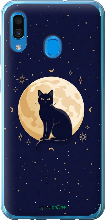 2D пластиковый чехол Cute Cat Celestial/Witchy для Samsung Galaxy A20 2019 A205F - 6787t-1761 изображение 