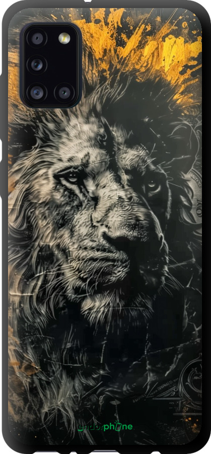TPU чехол Лев у золотих фарбах для Samsung Galaxy A31 A315F - 6155b-1908 изображение 