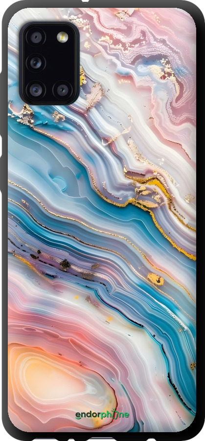 TPU чехол Мрамор красивый для Samsung Galaxy A31 A315F - 6376b-1908 изображение 
