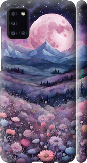 3D пластиковый матовый чехол Ночь луна арт для Samsung Galaxy A31 A315F - 6319m-1908 изображение 