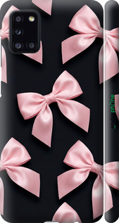 3D пластиковый матовый чехол Coquette Ribbons Dark Coquette для Samsung Galaxy A31 A315F - 6767m-1908 изображение 