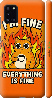 3D пластиковый матовый чехол Funny Cat для Samsung Galaxy A31 A315F - 6786m-1908 изображение 