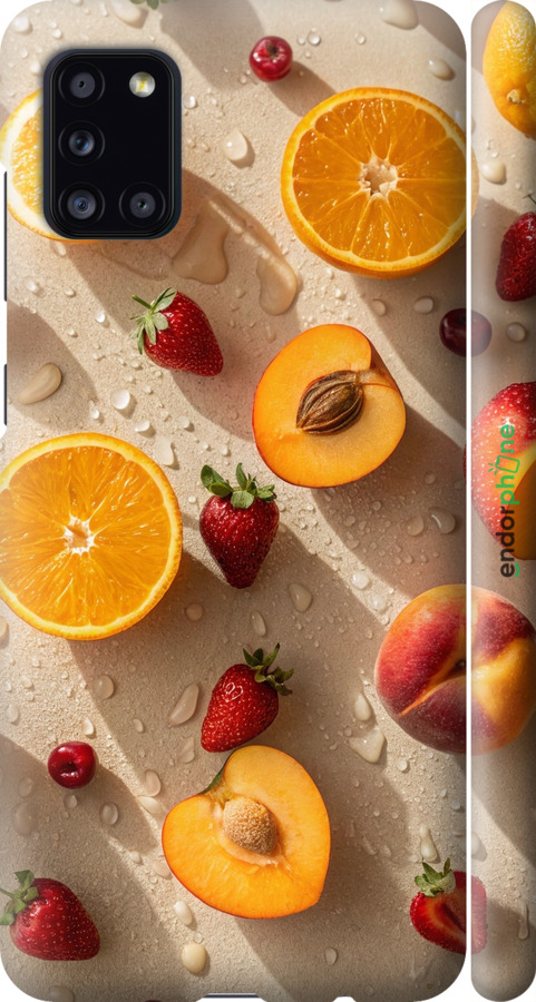 3D пластиковый матовый чехол Фрукты 3 для Samsung Galaxy A31 A315F - 6703m-1908 изображение 