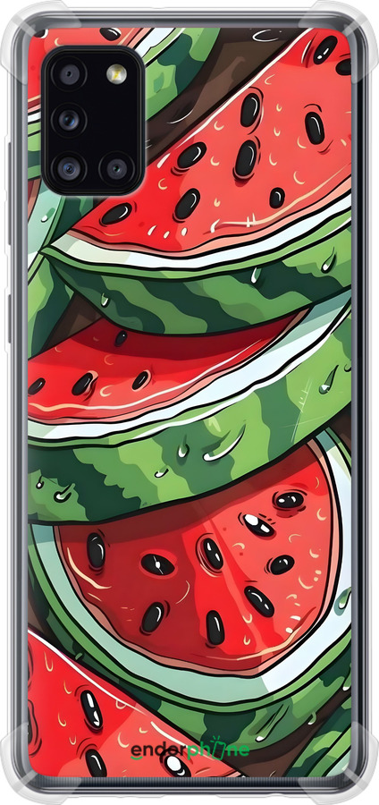 Силикон с усиленными углами чехол Арбуз для Samsung Galaxy A31 A315F - 6315sp-1908 изображение 