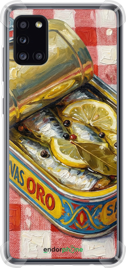 Силіконовий протиударний с посиленими кутами чехол Vintage Sardine Tin Phone для Samsung Galaxy A31 A315F - 6772sp-1908 изображение 