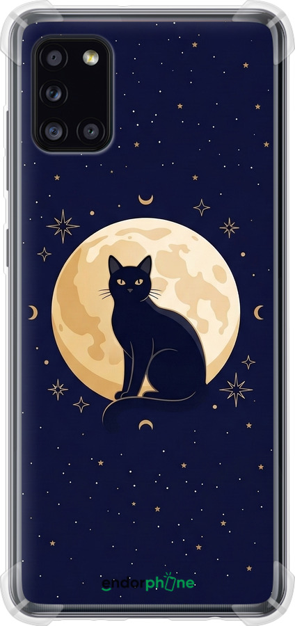Силикон с усиленными углами чехол Cute Cat Celestial/Witchy для Samsung Galaxy A31 A315F - 6787sp-1908 изображение 