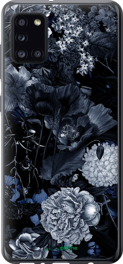 2D пластиковый чехол Абстрактный цветочный рисунок в синих тонах для Samsung Galaxy A31 A315F - 6539t-1908 изображение 