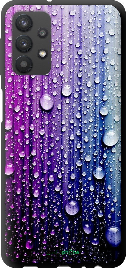

TPU чорний чохол "Краплини води" для Samsung Galaxy A32 A325F, Синій