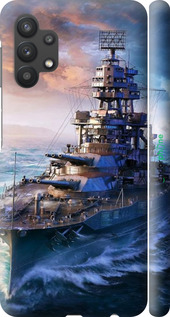 3D пластиковый матовый чехол Военный корабль, world of tanks, wargaming для Samsung Galaxy A32 A325F - 6461m-2204 изображение 