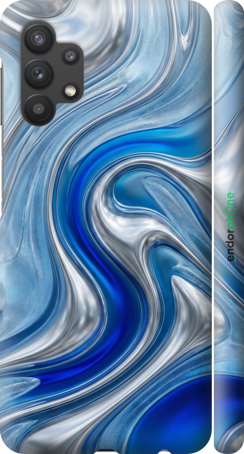 3D пластиковый матовый чехол Liquid Chrome для Samsung Galaxy A32 A325F - 6781m-2204 изображение 