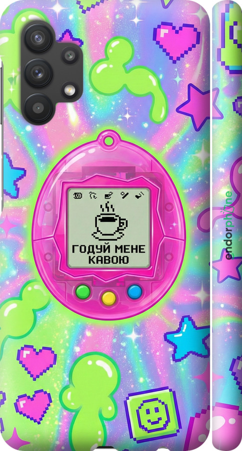3D пластиковий матовий чехол Y2K Aesthetic Retro Pet: Годуй мене кавою для Samsung Galaxy A32 A325F - 6784m-2204 изображение 
