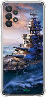 Силикон с усиленными углами чехол Военный корабль, world of tanks, wargaming для Samsung Galaxy A32 A325F - 6461sp-2204 изображение 