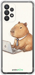 Силикон с усиленными углами чехол Funny Capybara CEO Working для Samsung Galaxy A32 A325F - 6777sp-2204 изображение 