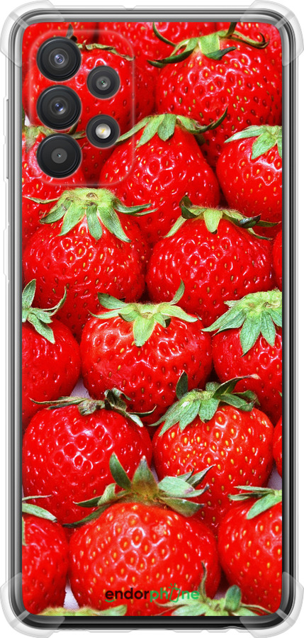 Силикон с усиленными углами чехол Клубника для Samsung Galaxy A32 A325F - 6020sp-2204 изображение 