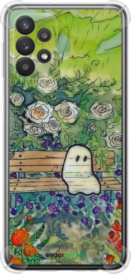 Силикон с усиленными углами чехол Грустное привидение для Samsung Galaxy A32 A325F - 6403sp-2204 изображение 