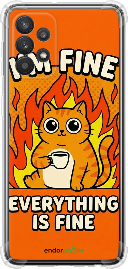 Силикон с усиленными углами чехол Funny Cat для Samsung Galaxy A32 A325F - 6786sp-2204 изображение 