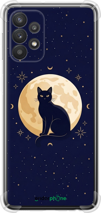 Силикон с усиленными углами чехол Cute Cat Celestial/Witchy для Samsung Galaxy A32 A325F - 6787sp-2204 изображение 