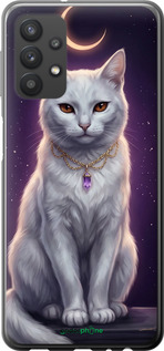 2D пластиковий чехол Mystic White Cat Gothic Dark Purple Gold для Samsung Galaxy A32 A325F - 6805t-2204 изображение 