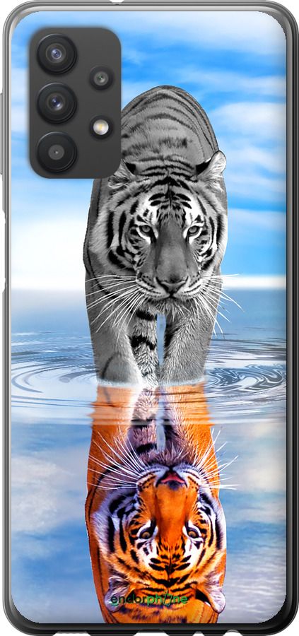 2D пластиковый чехол Тигр для Samsung Galaxy A32 A325F - 6016t-2204 изображение 