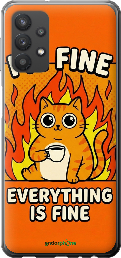 2D пластиковий чехол Funny Cat для Samsung Galaxy A32 A325F - 6786t-2204 изображение 