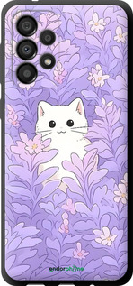 TPU чехол Котик в цветах для Samsung Galaxy A33 5G A336B - 6390b-2584 изображение 