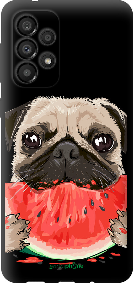 TPU чехол Мопс і кавун для Samsung Galaxy A33 5G A336B - 4665b-2584 изображение 
