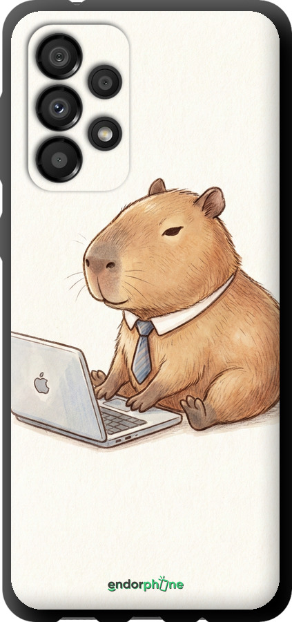 TPU чехол Funny Capybara CEO Working для Samsung Galaxy A33 5G A336B - 6777b-2584 изображение 