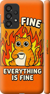 3D пластиковый матовый чехол Funny Cat для Samsung Galaxy A33 5G A336B - 6786m-2584 изображение 