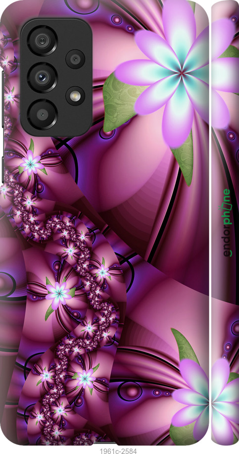 

3D пластиковий матовий чохол "Квіткова мозаїка" для Samsung Galaxy A33 5G A336B, Рожевий