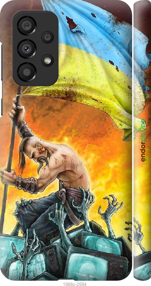 

3D пластиковий матовий чохол "Сильна Україна" для Samsung Galaxy A33 5G A336B, Синій