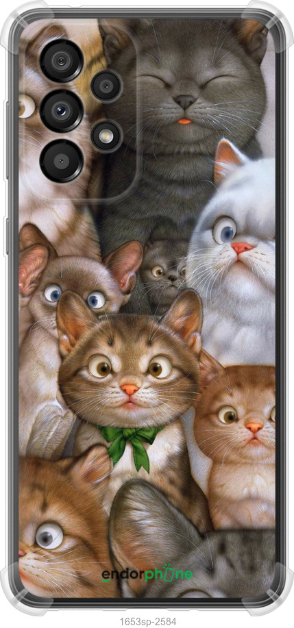 

Силіконовий протиударний с посиленими кутами чохол "Коти" для Samsung Galaxy A33 5G A336B