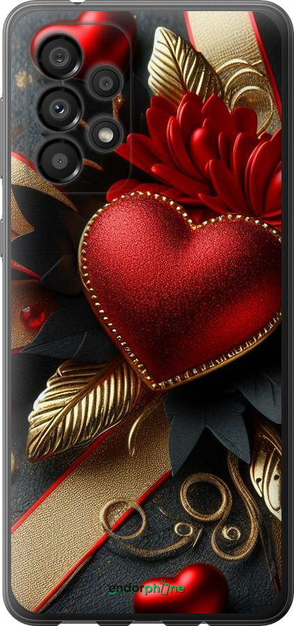 Силиконовый чехол Сердечки v2 для Samsung Galaxy A33 5G A336B - 5832u-2584 изображение 